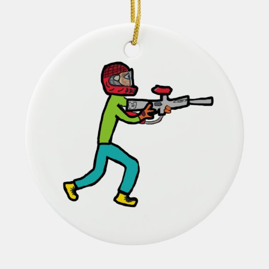Paintball Keramisch Ornament (Voorkant)