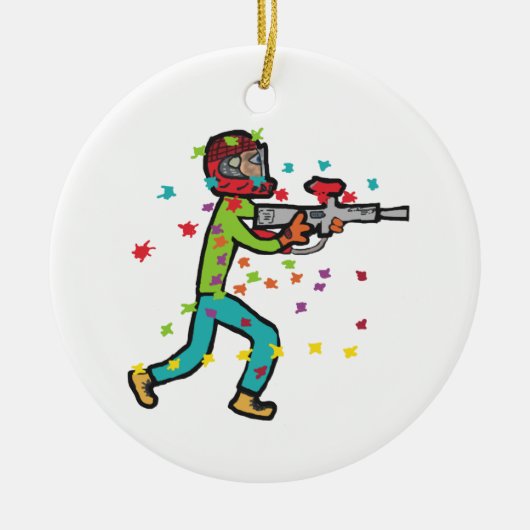 Paintball Keramisch Ornament (Voorkant)