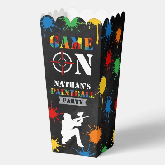 Paintball Kids Verjaardagsfeest Favoriete Boxen Bedankdoosjes (Achterkant)