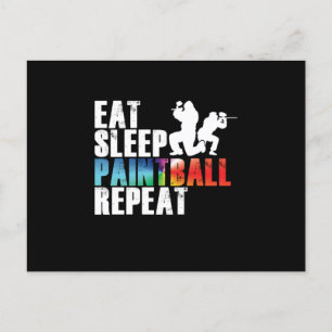 Paintball Kleurspatten Paintball Speler Cadeau Briefkaart