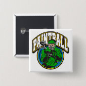 Paintball Logo Vierkante Button 5,1 Cm (Voorkant /achterkant)