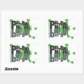 Paintball noir sur logo vert autocollant (Feuille)