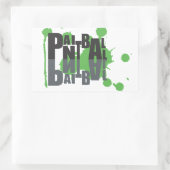 Paintball noir sur logo vert autocollant (Sac)