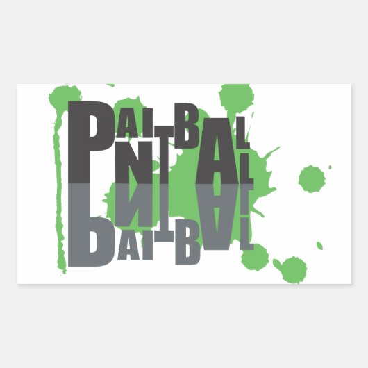Paintball noir sur logo vert autocollant (Devant)