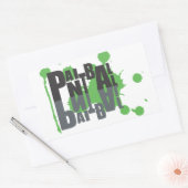 Paintball noir sur logo vert autocollant (Enveloppe)