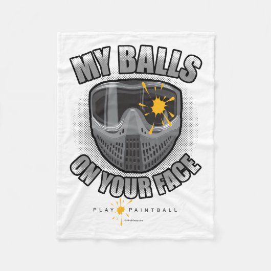 Paintball op je gezicht fleece deken (Voorkant)