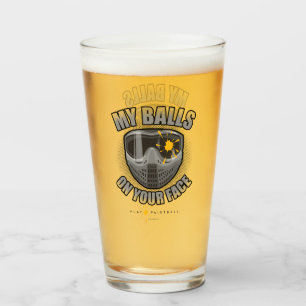 Paintball op je gezicht glas