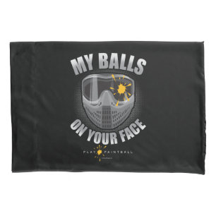 Paintball op je gezicht kussensloop