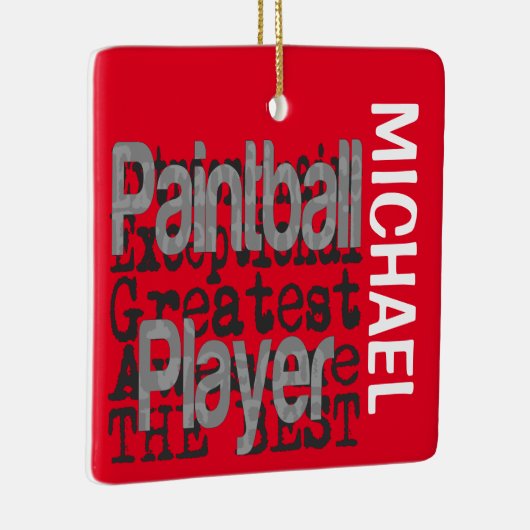 Paintball Player Extraordinaire CUSTOM Keramisch Ornament (Rechts)