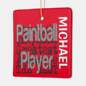 Paintball Player Extraordinaire CUSTOM Keramisch Ornament (Links)
