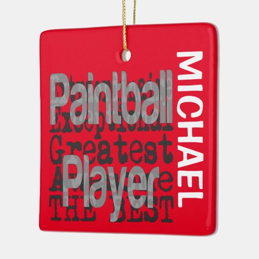 Paintball Player Extraordinaire CUSTOM Keramisch Ornament (Links)