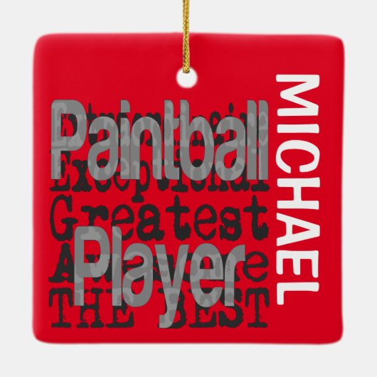 Paintball Player Extraordinaire CUSTOM Keramisch Ornament (Achterkant)