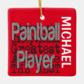 Paintball Player Extraordinaire CUSTOM Keramisch Ornament (Voorkant)