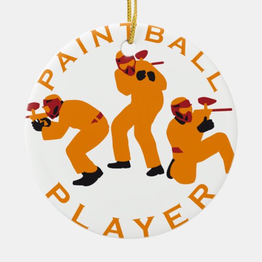 paintball players keramisch ornament (Voorkant)