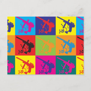 Paintball Pop Art Briefkaart