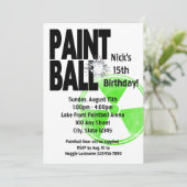 Paintball Radio Actieve verjaardag Kaart (Staand voorkant)