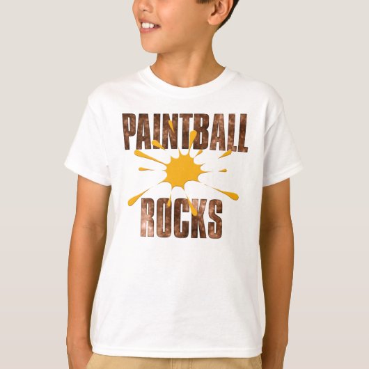 Paintball Rocks (bruin) T-Shirt (Voorkant)