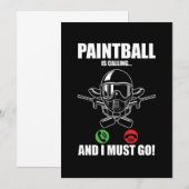 Paintball roept cadeau voor paintballspeler kaart (Voorkant / Achterkant)