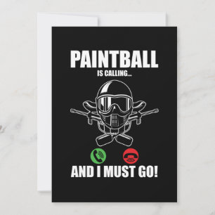 Paintball roept Paintball Speler Marker Cadeau Kaart