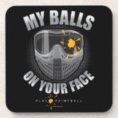 Paintball sur votre visage Boire Dessous de verre (Devant)