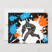 Paintball Thème Anniversaire Fête Invitation Enfan (Dos)