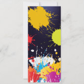 Paintball Ticket Pass Birthday Party Invitation Kaart (Achterkant)