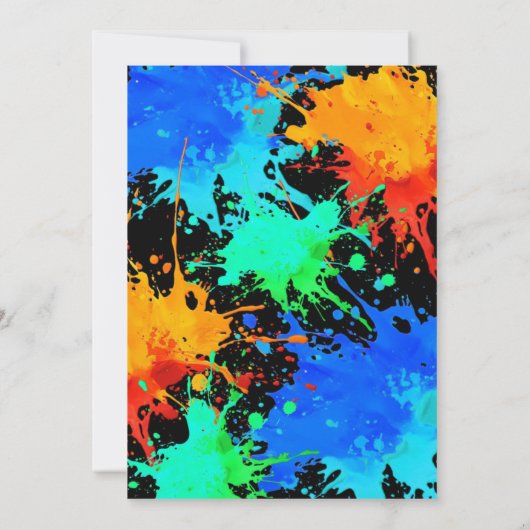 Paintball tiener bruh je in verjaardagsfeestje kaart (Achterkant)