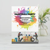 Paintball Uitdaging Kaart (Staand voorkant)