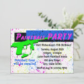 Paintball-uitnodiging Kaart (Staand voorkant)