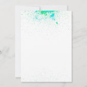 Paintball Verjaardagsfeest Custom Invite - Groen Kaart (Achterkant)