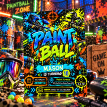 Paintball Verjaardagsfeestje Neon Graffiti