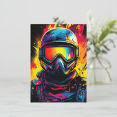 Paintball Verjaardagsfeestje Nodig Digitaal uit of Kaart (Staand voorkant)