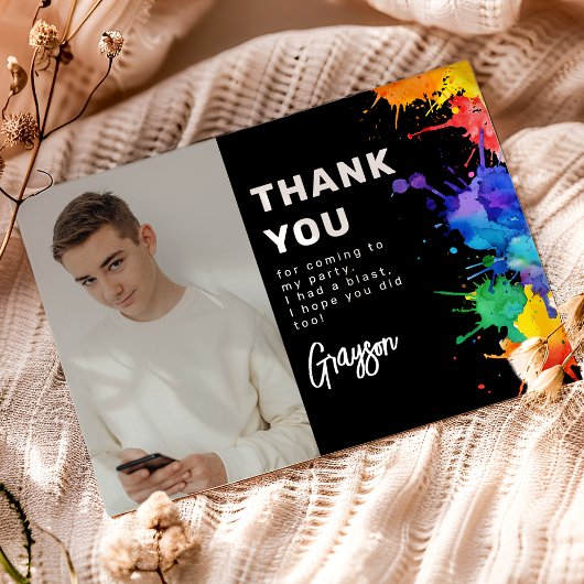 Paintballing Birthday Party Bedankkaart