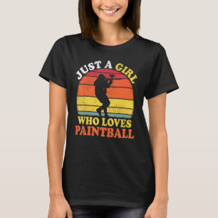 Paintballspeler Retro Alleen Een Meisje Dat Pai Le T-shirt