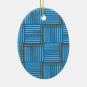 Paintborstelkruisje Keramisch Ornament (Achterkant)