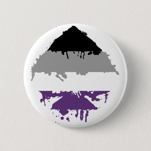 Paintdrip Asexual Ace Ronde Button 5,7 Cm (Voorkant)
