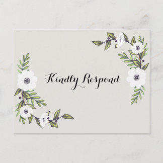 Painted Anemones RSVP Briefkaart