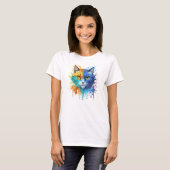 Painted Art Cat T-shirt (Voorkant volledig)