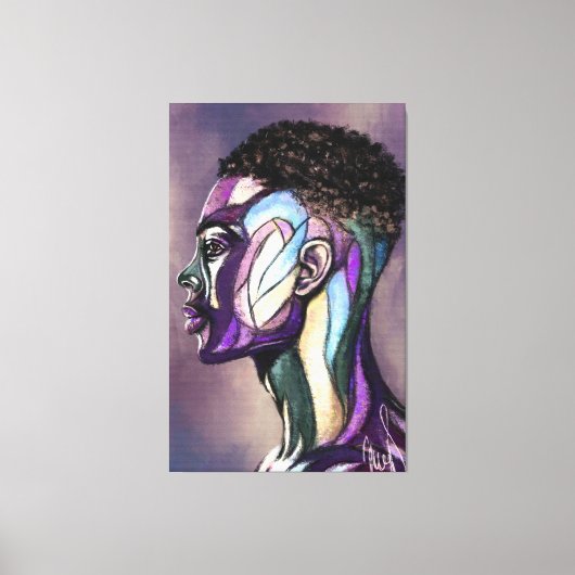 Painted Art Man Canvas Print (Voorkant)