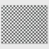 Painted Black and White Check Checkerboard Pattern Cadeaupapier (Vlak)