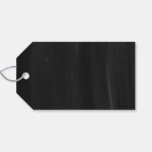 Painted Black Checkerboard Pattern Wedding Cadeaulabel (Achterkant Horizontaal)