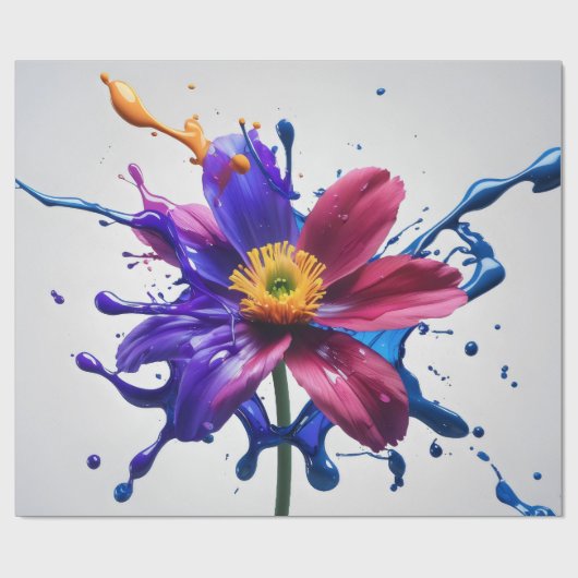 Painted Blossom Cadeaupapier (Vlak)