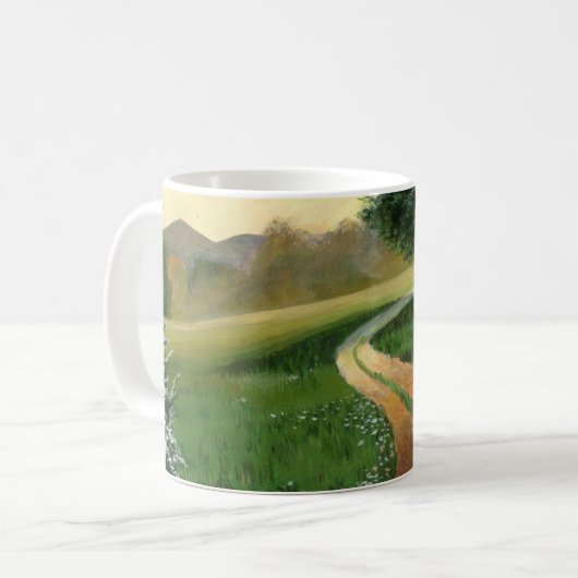 Painted Country Dirt Road Coffee Mug (Devant gauche)