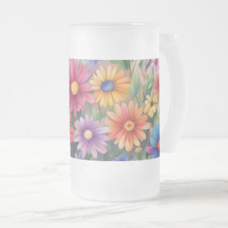 Painted Daisies - Matglas Bierpul