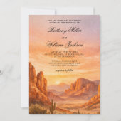Painted Desert Landscape Wedding Invitation (Devant)