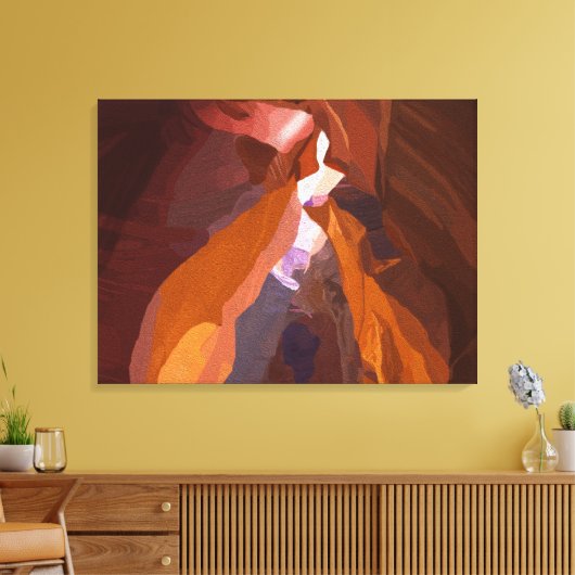 Painted Desert Rock Formation Canvas Afdruk (Insitu (Woonkamer))