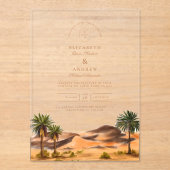 Painted Desert Wedding Acryl Uitnodigingen (Voorkant)