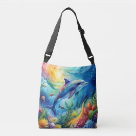 Painted Dolphin Crossbody Tas