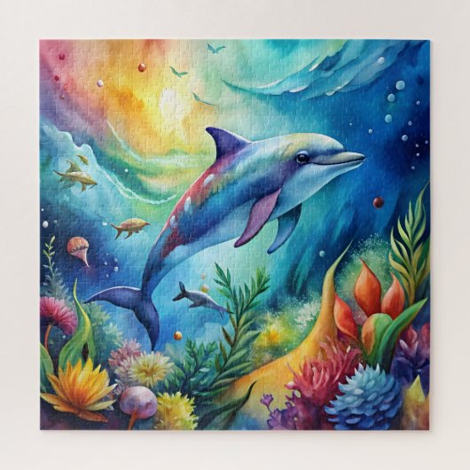 Painted Dolphin Legpuzzel (Verticaal)