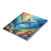 Painted Dolphin Tegeltje (Zijkant)